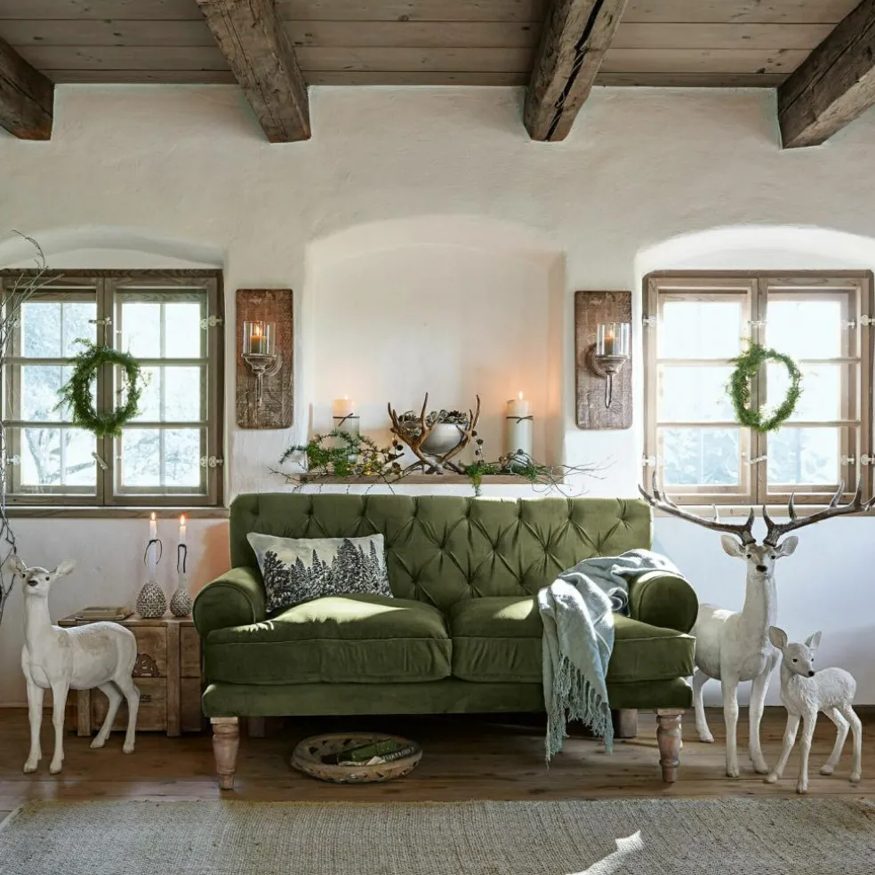 Cerf avec biche et faon Olsen