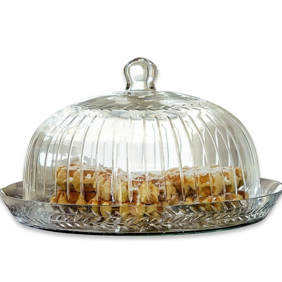 Cloche en verre avec plateau Layla