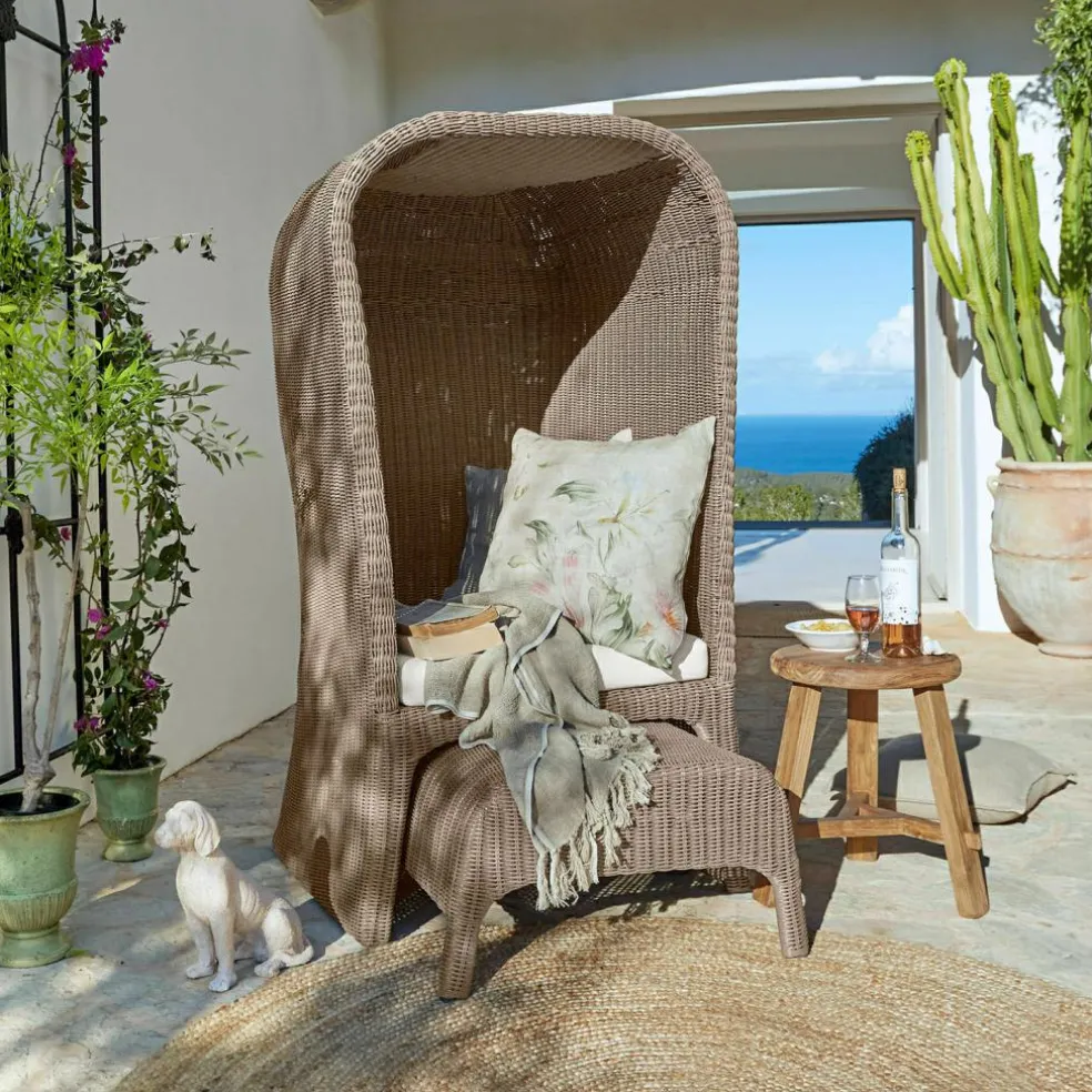 Corbeille de plage avec repose-pieds Sanivane