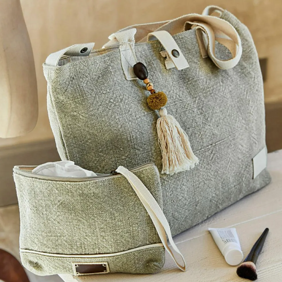 Ensemble cabas et pochette Cravanche