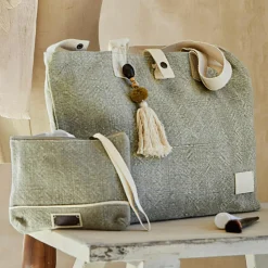 Ensemble cabas et pochette Cravanche