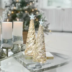 Lot de 2 arbres décoratifs Glitter