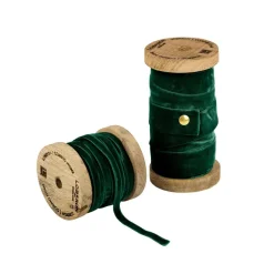 Lot de 2 bobines de ruban en velours Liandis