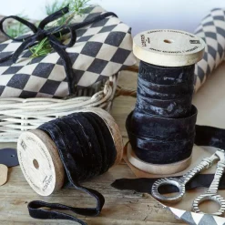 Lot de 2 bobines de ruban en velours Liandis