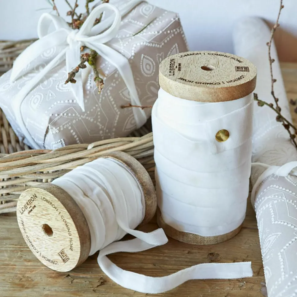 Lot de 2 bobines de ruban en velours Liandis