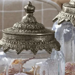 Lot de 2 bonbonnières en verre Laféline