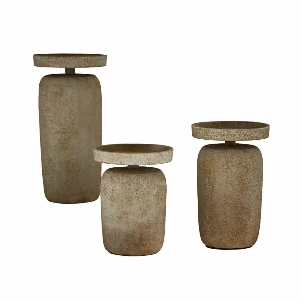 Lot de 3 bougeoirs Amsley