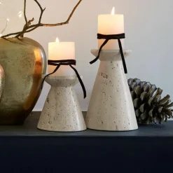 Lot de 2 bougeoirs Bazrahim