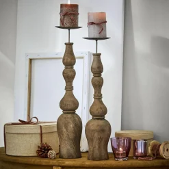 Lot de 2 bougeoirs Fleuries-sur-Marne