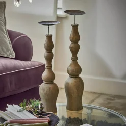 Lot de 2 bougeoirs Fleuries-sur-Marne