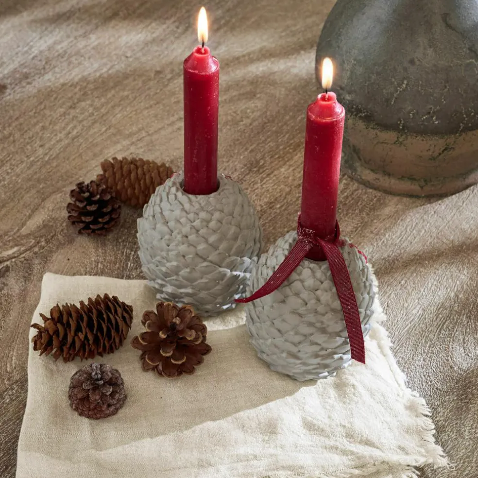 Lot de 2 bougeoirs Rianora