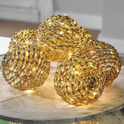 Lot de 6 boules lumineuses à LED Serivane