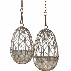 Lot de 2 cages à oiseaux décoratives Eralin