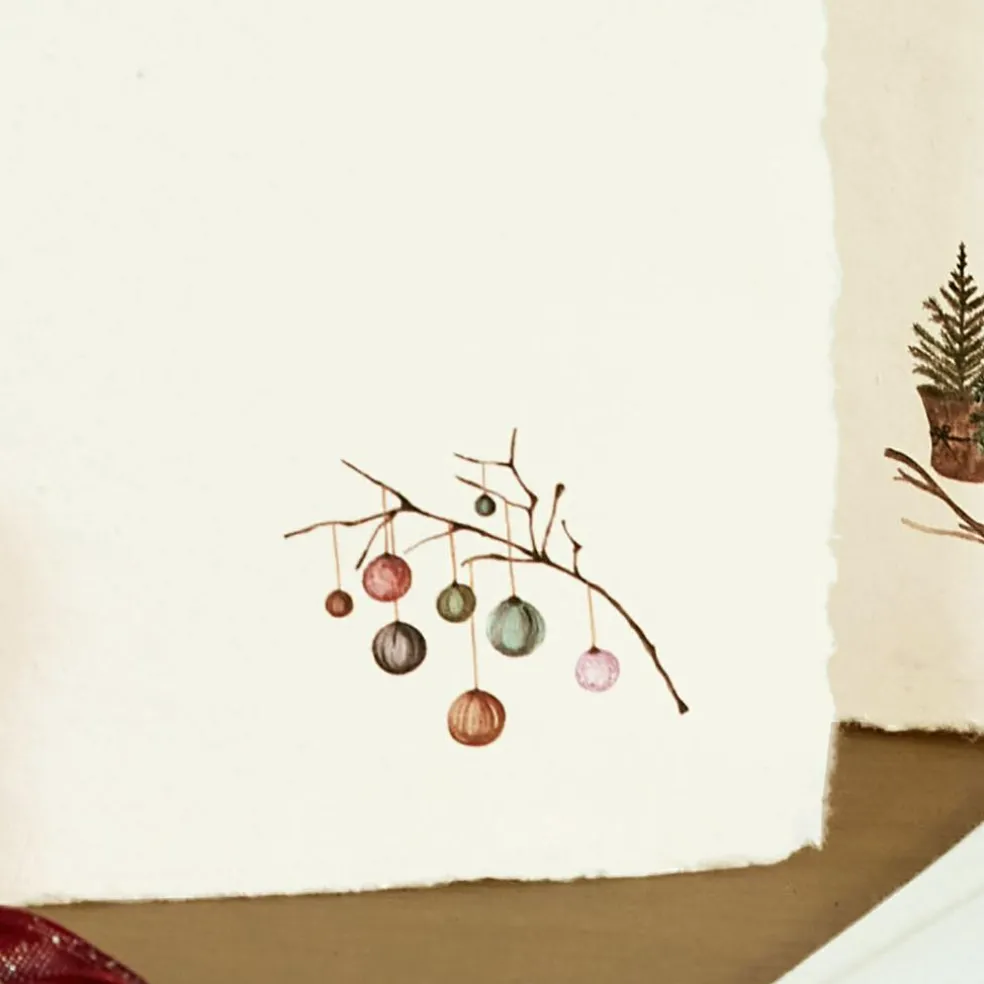 Lot de 4 cartes de vœux Velorine