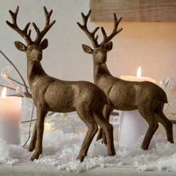 Lot de 2 cerfs décoratifs Cagny