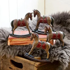Lot de 4 chevaux décoratifs Cory