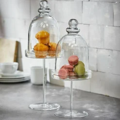 Lot de 2 cloches en verre Hibous