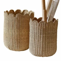 Lot de 2 corbeilles Velourette