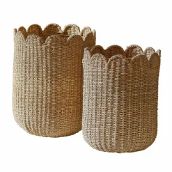 Lot de 2 corbeilles Velourette