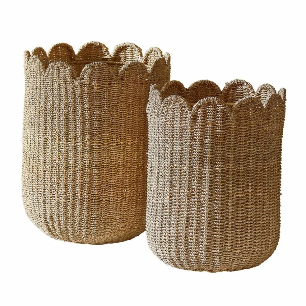 Lot de 2 corbeilles Velourette