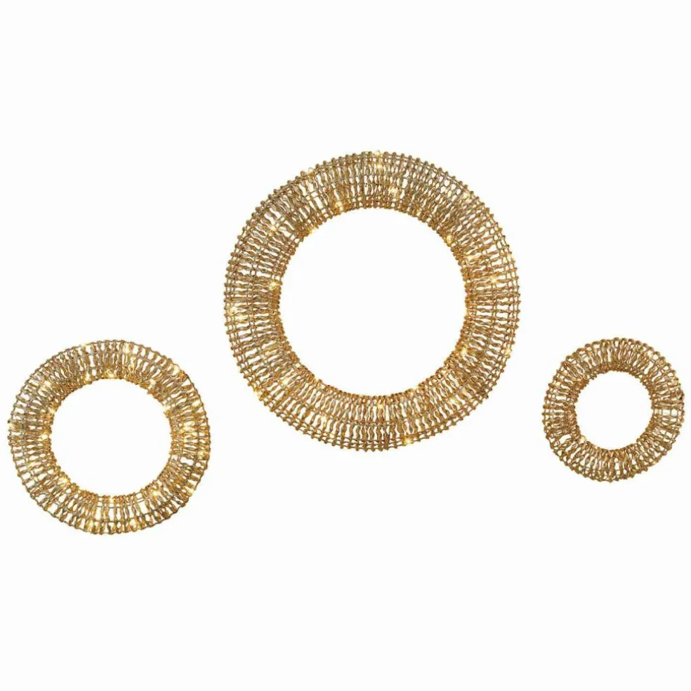 Lot de 3 couronnes à LED Antorino