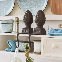 Lot de 2 crochets pomme de pin Lucielle