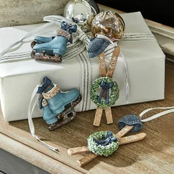 Lot de 4 décorations à suspendre Papeta