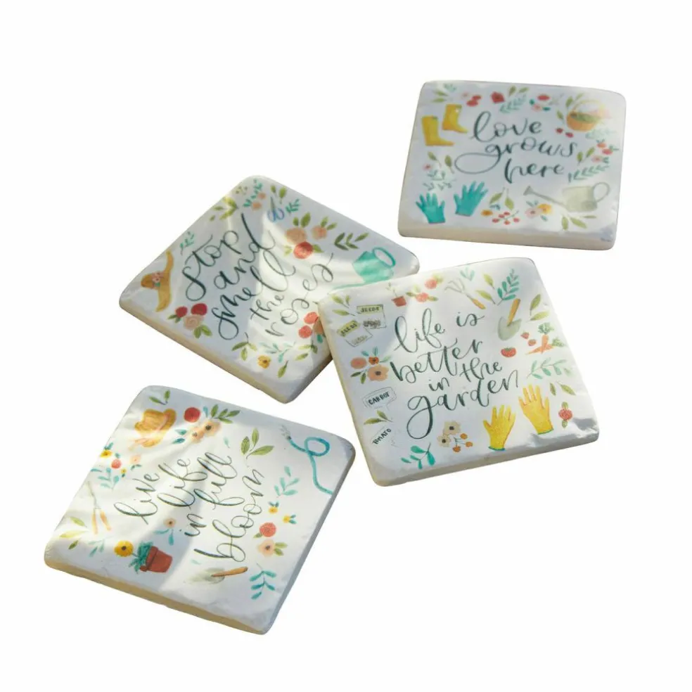 Lot de 4 dessous de verres Happy