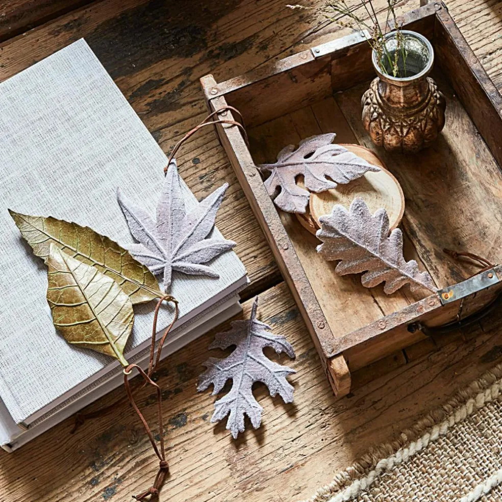 Lot de 6 feuilles décoratives Merel