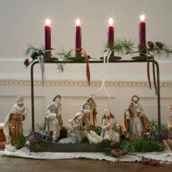 Lot de 9 figurines de crèche Caprinas