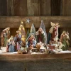 Lot de 11 figurines de crèche Christi