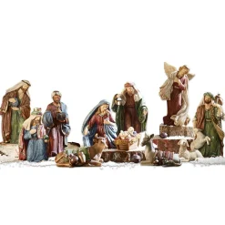 Lot de 11 figurines de crèche Christi