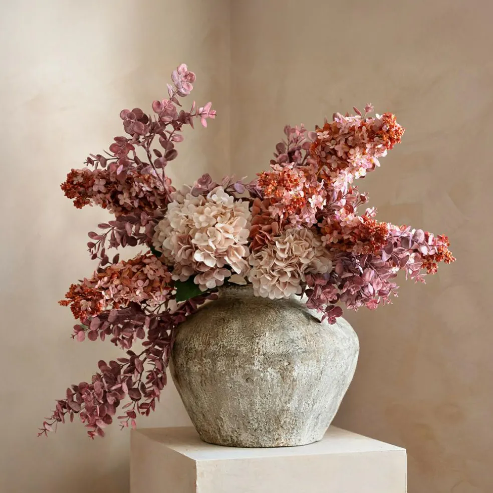 Lot de 3 fleurs décoratives Amarente