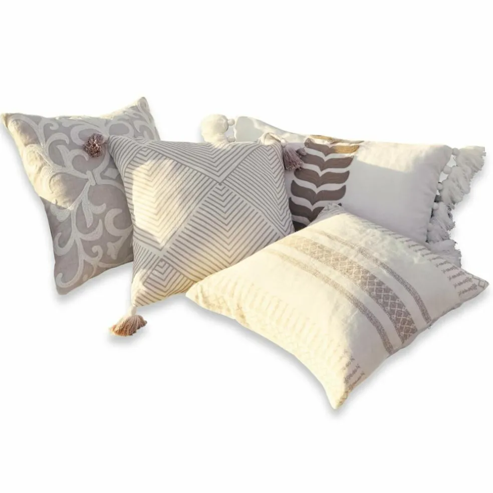 Lot de 4 housses de coussins Olette