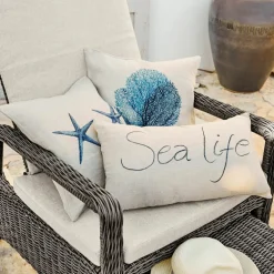 Lot de 3 housses de coussins Sea life