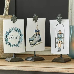 Lot de 3 images avec support Herveline