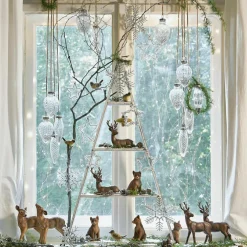 Lot de 4 oiseaux décoratifs Pompaire