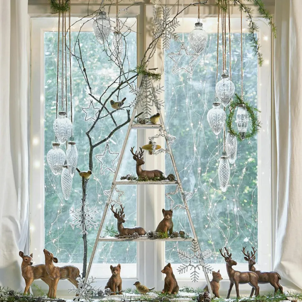 Lot de 4 oiseaux décoratifs Pompaire