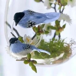 Lot de 2 oiseaux décoratifs Penelopé