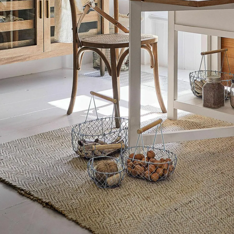 Lot de 3 paniers en grillage Baker