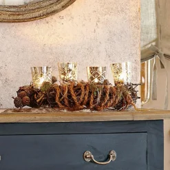 Lot de 4 photophores à piquer Clara