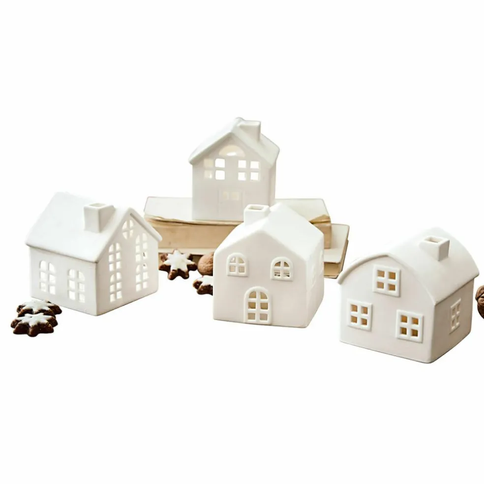 Lot de 4 photophores Country