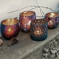 Lot de 4 photophores Marine