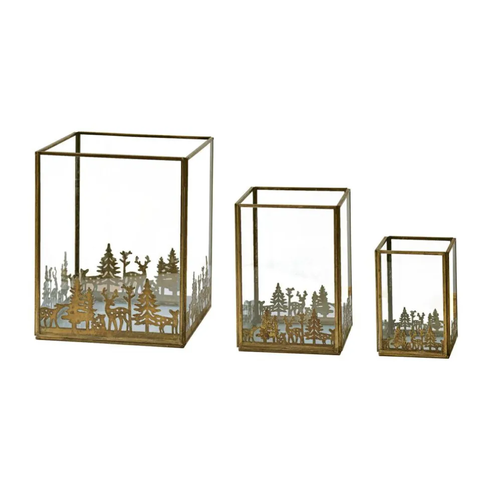 Lot de 3 photophores Solenda