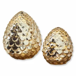 Lot de 2 pommes de pin à LED Ibaque