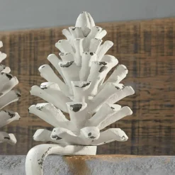 Lot de 2 pommes de pin en métal Firenza