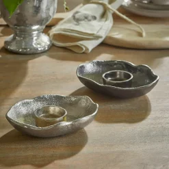 Lot de 2 porte-bougies chauffe-plats Quilvano