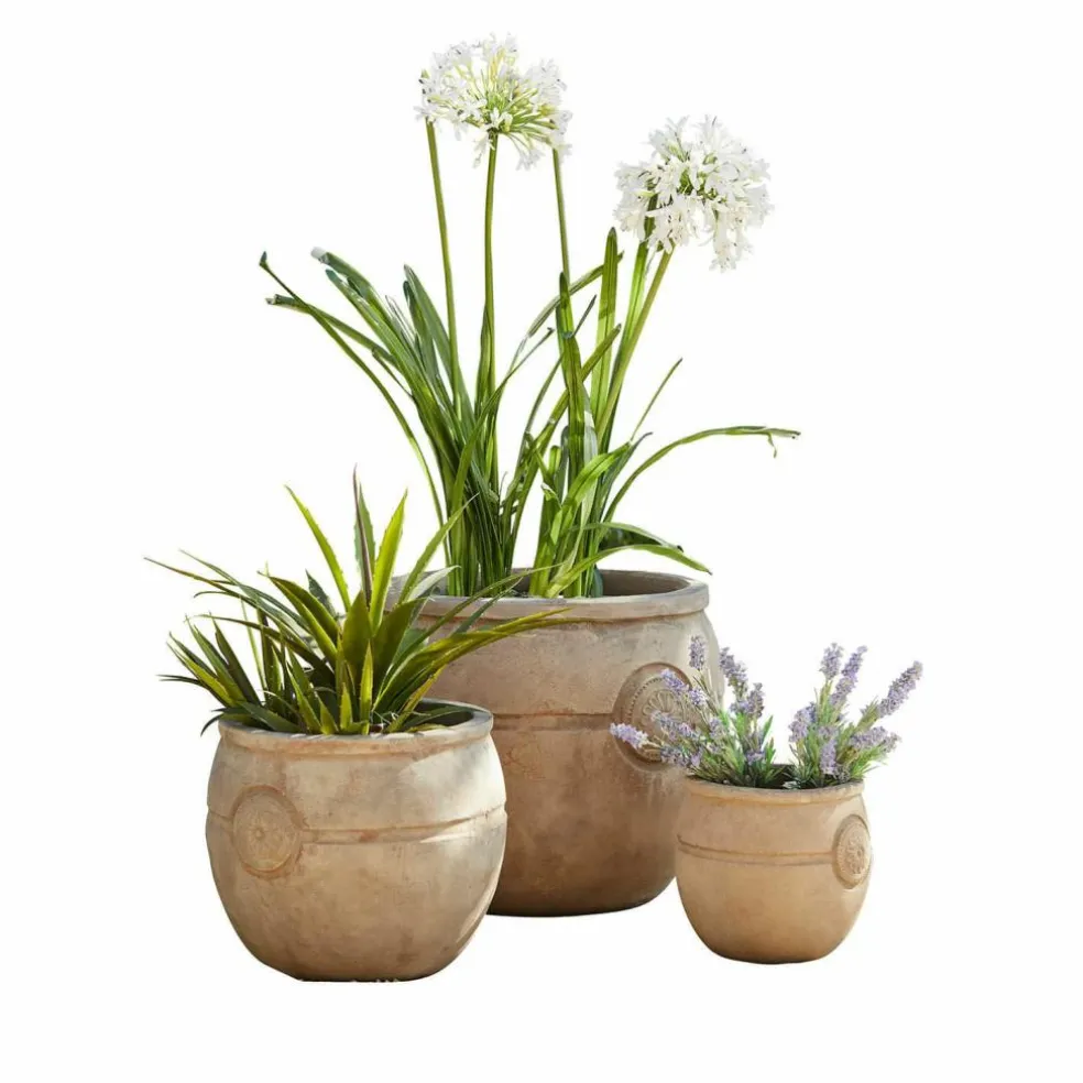 Lot de 3 pots de fleurs Clorivon