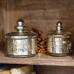 Lot de 2 pots en verre Elexa