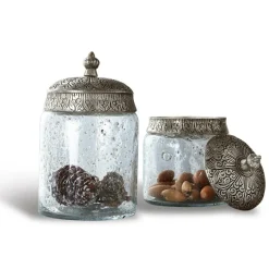 Lot de 2 pots en verre Laurnena